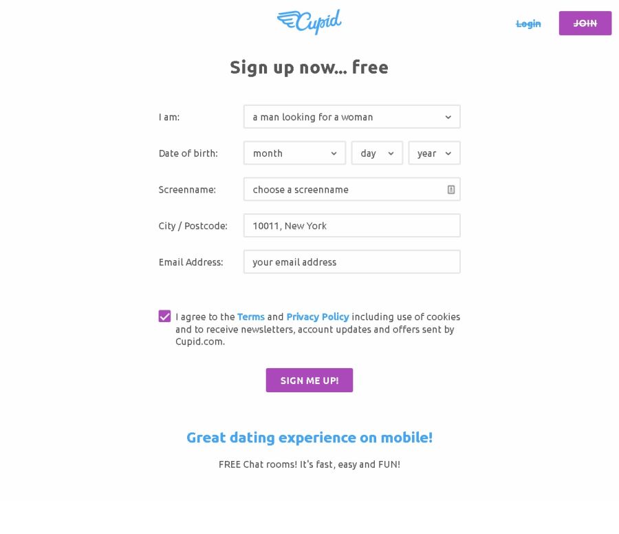 cupid.com signup