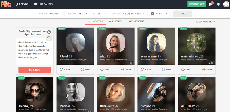 flirt.com interface