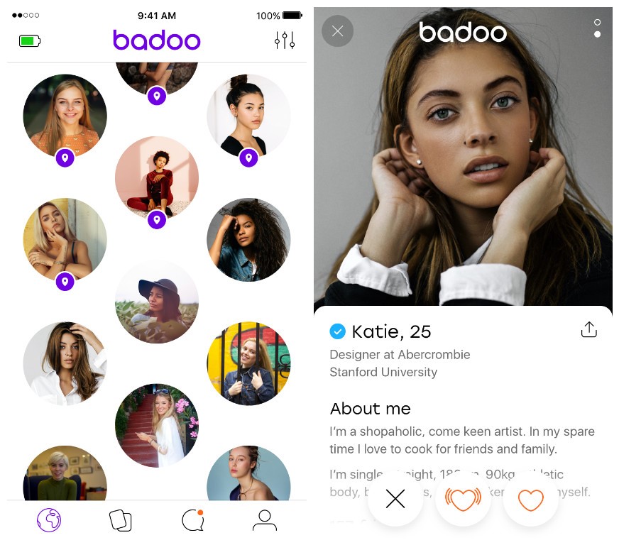 badoo interface