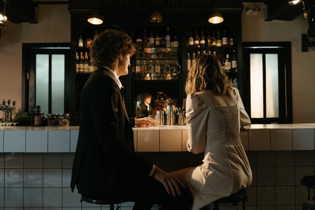 couple in the bar
