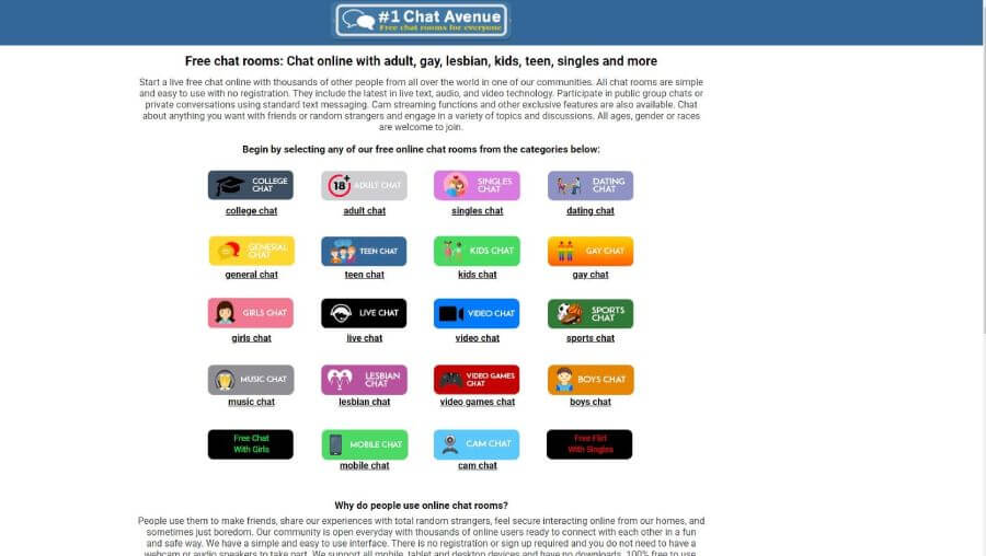 Chat-Avenue interface