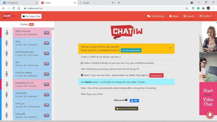 Chatiw interface