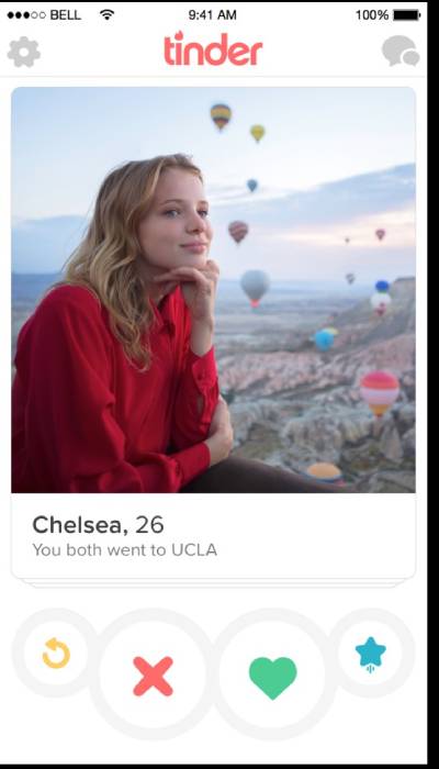 Tinder interface