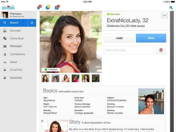 Zoosk profile